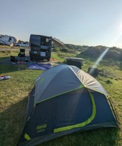 Coleman Sundome Camping Tent, 2/3/4/6 Person Dome Tent with Snag-Free Poles for Easy Setup in Under 10 Mins, Included Rainfly Blocks Wind & Rain, Tent for Camping, Festivals, Backyard, Sleepovers Navy Blue 2 Person 55 71HUYUs9 PL