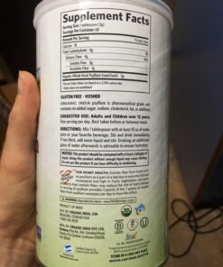 Organic India Psyllium Herbal Powder - Whole Husk Fiber, Healthy Elimination, Keto Friendly, Vegan, Gluten-Free, USDA Certified Organic, Non-GMO, Soluble & Insoluble Fiber Source - 12 Oz Canister (Pack of 1) 42 71HUjIC32WL