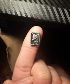 TEN One Gram .999 pure Silver Bars with random designs in a jewelry pouch (Original Version) 24 71HVN CG5L