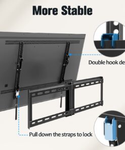 Mounting Dream UL Listed TV Mount for Most 37-75 Inch TV, Universal Tilt TV Wall Mount Fit 16", 18", 24" Stud with Loading Capacity 132lbs, Max Vesa 600 x 400mm, Low Profile Flat Wall Mount Bracket 26 71HVYLwp7JL