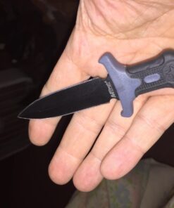 MTech USA – Fixed Blade Knife – Neck Knife - Black Blade, Black and Grey Nylon Fiber Handle, Includes Nylon Fiber Sheath w/ Ball Chain - Hunting, Camping, Survival, Tactical – MT-20-14GY,Black/Grey Black/Grey 42 71HVaTpffBL