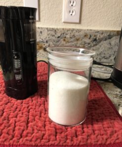 ZENS Airtight Glass Jar Container,15 Fluid Ounce Clear Glass Canister with Lid, Food Storage Jars for Kitchen Spice or Loose Tea,450ml 02-15oz*1 51 71HW8nc2f8L