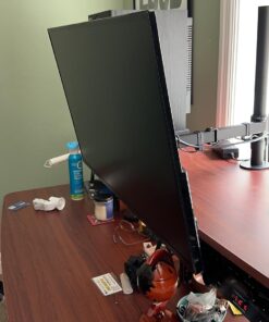 VIVO Single Monitor Arm Desk Mount, Holds Screens up to 32 inch Regular and 38 inch Ultrawide, Fully Adjustable Stand with C-Clamp and Grommet Base, VESA 75x75mm or 100x100mm, Black, STAND-V001 16" Tall 55 71HWyfhDVFL