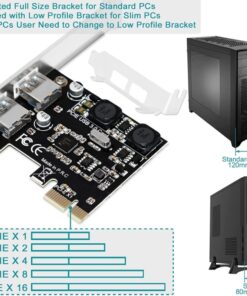 FebSmart 2-Ports Superspeed 5Gbps USB 3.0 PCI Express Expansion Card for Windows, MAC OS X and Linux Desktop PCs, Built in Self-Powered Technology, No Need Additional Power Supply (FS-U2S-Pro) FS-U2S-Pro 32 71HXAf9FYFL