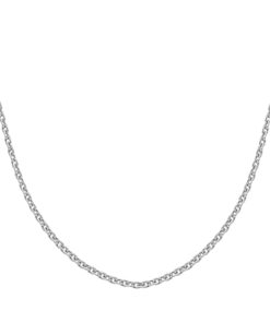 Sterling Silver Chain Necklace for Women Cable 1.5mm Tarnish Resistant Responsibly Sourced - Non-Migrating Clasp Design - Sterling Silver Chain Necklace - Italian Made in Italy - Quality Durable Sturdy 1.5mm Chain for Women - Quality Gift Box - 925 Ste... 15 71HXCJC5rSL