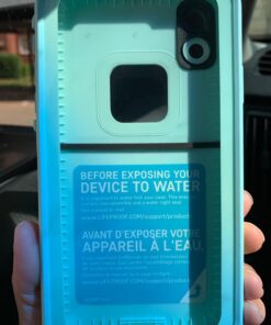 LifeProof iPhone XR FRĒ Series Case - TIKI (FAIR AQUA/BLUE TINT/LIME), waterproof IP68, built-in screen protector, port cover protection, snaps to MagSafe Tiki (Fair Aqua/Blue Tint/Lime) 27 71HXwnOjsPL