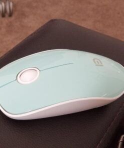 FD Wireless Mouse, V8 2.4G Optical Silent Cordless Mouse with USB Receiver and Manual, Slim Portable Travel Computer Mice for Laptop Desktop PC MacBook Chromebook, Mint Green 41 71HY0pZufuL