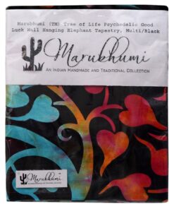 Marubhumi Psychedelic Mandala Hippy Tie Dye Tree of Life Room Decorations Tapestry Wall Hanging Tapestries (Multi Black, Twin Size, 85 x 55 Inch) Multi Black 19 71HY88XuqBL