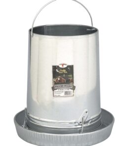 Hanging Poultry & Gamebird Feeder with Feed Pan, 30 Lb Galvanized Steel