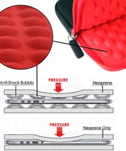 Alternative view of Lacdo Shockproof External USB CD DVD Writer Blu-Ray & External Hard Drive Neoprene Protective Storage Carrying Sleeve Case Pouch Bag With Extra Storage Pocket for Apple MD564ZM/A USB 2.0 SuperDrive / Apple Magic Trackpad / SAMSUNG SE-208GB SE-208DB SE-...