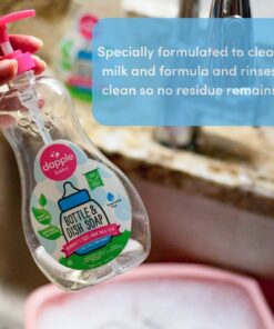 Dapple Baby Bottle Soap & Dish Soap Baby, Fragrance Free, 16.9 Fl Oz Bottle - Plant Based Dish Liquid for Dishes & Baby Bottles - Hypoallergenic Soap, Liquid Soap 16.9 Fl Oz (Pack of 1) 11 71HZ81uBe8L 1