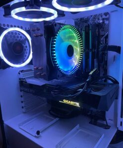 Skytech Gaming Archangel Gaming Computer PC Desktop – Ryzen 5 5600X 3.7GHz, RTX 3060 TI 8G, 1TB NVMe SSD, 16GB DDR4 3200MHz, RGB Fans, Windows 10 Home 64-bit, 802.11AC Wi-Fi, White 5600X | 3060 TI 38 71HZoU6l xL