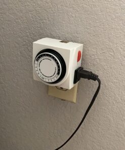 BN-LINK Heavy Duty Mechanical 24 Hour Timer Dual Outlet 3-Prong Accurate Indoor for Lamps Fans Christmas Lights White AC 1875W 1/2 HP, UL Listed U2 36 71HZtpr1T8L