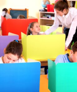 School Privacy Boards for Student Desks Students Classroom Privacy Folders Study Carrel Reduces Distractions Privacy Boards for Student Desks Test and Desk Dividers, 19 x 12 Inch (24 Pack) 24 11 71Ha4GgWp0L