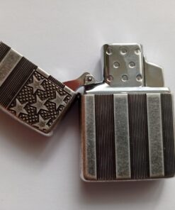 Zippo American Flag Lighters High Polish Chrome Space Design 65 71Hae6hogpL