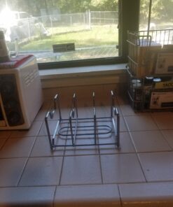 2 Pack - SimpleHouseware Kitchen Cabinet Pantry and Bakeware Organizer Rack Holder, Silver Sliver 31 71HbaNha91L