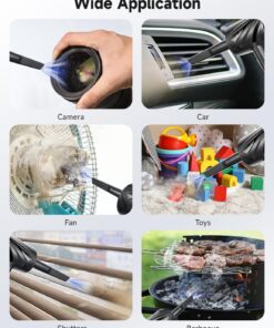 Air Duster, 91000RPM Compressed Air Duster with LED Light, Electric Air Blower for Computer Keyboard Car Cleaning 6000mAh Rechargeable Fast Charging Corldess Air Can Duster Black 14 71HbtNvTs5L