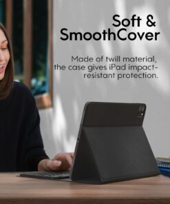 CHESONA iPad Pro 12.9 inch 2022 Case with Keyboard, Keyboard (for 12.9-inch iPad Pro - 6th Generation, 5th/4th/3rd Generation) - Wireless Detachable - with Pencil Holder for 2022 iPad Pro 12.9 Black 36 71Hc93Z6CIL