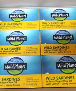 Wild Planet Wild Sardines in Extra Virgin Olive Oil With Lemon, Lightly Smoked, Tinned Fish, 4.4 Ounce (Pack of 12) EVOO with Lemon + Lightly Smoked 12 Count (Pack of 1) 18 71Hcj3ujB7L
