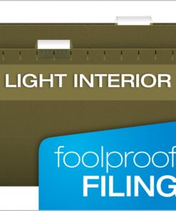 Pendaflex Hanging File Folders, Letter Size, Standard Green, 1/5-Cut Adjustable Tabs, 25 Per Box (81602), Standard Green - 1/5 Tabs 1/5 Cut 24 71HctM6s0WL
