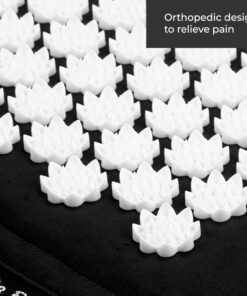 Dr Relief Acupressure Mat 28" x 17" - Shiatsu Intervention Mat & Pillow Gift Set - Quick Back & Neck Pain Relief for Men & Women, Cushion for Sciatica, Trigger Point Therapy, Stress Relief Black/White Spikes 19 71HdP7OdD L