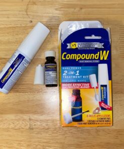 Compound W Dual Power for Large Warts, Freeze Off & Liquid Wart Remover, 8 Freeze Applications and 12 Comfort Pads 27 71HgsuDO7iL 4