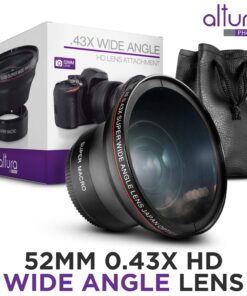 52MM 0.43x Altura Photo Professional HD Wide Angle Lens (w/Macro Portion) for Nikon D7100 D7000 D5500 D5300 D5200 D5100 D3300 D3200 D3100 D3000 DSLR Cameras 52MM 37 71HhIicmZuL