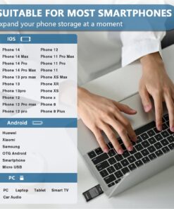 1000GB Flash Drive for Phone, USB 3.0 Photo Stick Compatible with Phone/Pad/Android/PC, External Flash Expandable Photo Storage Drive, Drive Memory Stick Photosticks for Pictures, Black 1000GB-BLACK 9 71HhKGAQIPL