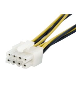 Alternative view of StarTech.com 6 Inch 4 Pin to 8 Pin EPS Power Adapter with LP4 - F/M - ATX to EPS Power Adapter (EPS48ADAP), Black