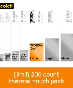 Alternative view of Scotch Thermal Laminating Pouches, 200 Count, 3 mil., Laminate Homemade Ornaments, Christmas Banners and Gift Tags, Holiday Supplies, Fits Letter Sized Paper (8.9 in. × 11.4 in.)