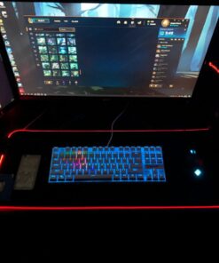 Redragon K552 Mechanical Gaming Keyboard RGB LED Backlit Wired with Anti-Dust Proof Switches for Windows PC (White, 87 Key Blue Switches) 87 Key Blue Switch White RGB Backlit 34 71HiJP SkyL