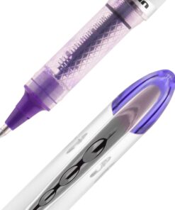 Uniball Vision Elite Rollerball Pens, Purple Pens Pack of 12, Bold Pens with 0.8mm Ink, Ink Black Pen, Pens Fine Point Smooth Writing Pens, Bulk Pens, and Office Supplies Violet 8 71HiakhzjvL