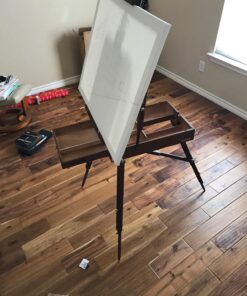 U.S. Art Supply Coronado Black Cherry Easel, Large Adjustable Wooden French Style Field and Studio Sketchbox Tripod Easel with Drawer, Artist Wood Palette, Premium Beechwood, Painting, Sketching Stand 38 71HjcYTUt5L