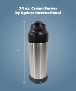 Alternative view of Update International (SV-70) 24 Oz Black and Stainless Cream Server,Clear