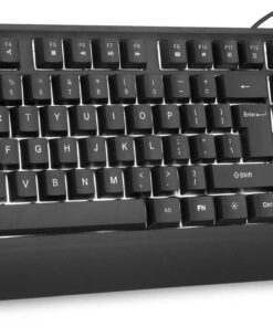 mafiti Computer Office Keyboard Wired USB 104 Keys Full Size Backlit Keyboards Compatible PC Laptop Desktop Windows Single blue backlit 30 71HjzD7wDL