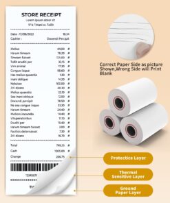 MFLABEL® 50 Rolls 2 1/4" x 85' Thermal Paper Cash Register POS Receipt Paper 2 1/4" x 85' 9 71HkHlbHZTL