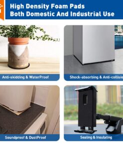 MAGZO Adhesive Foam Sheet 12 Inch Length X 8 Inch Width X 1/8 Inch Thickness, Closed Cell Foam Pad Gasket Sheet Insulation (5 Pcs) 12In*8In*1/8In 5Pcs Black 5 12 71HlBTssLWL