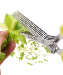 Alternative view of Herb Scissors - 5 Sharp Blades - Cuts, Slices and Chops Herbs 5x Faster - Ideal Time-Saving Kitchen Essential - Cleaning Rake Included - Stainless Steel - with Diamond Shield Cleaning Cloth