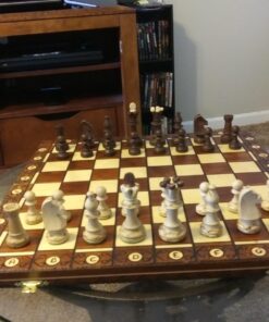 Wegiel Chess Set - Consul Chess Pieces and Board - European Wooden Handmade Game - JUNIOR 95 71HmHUXuONL