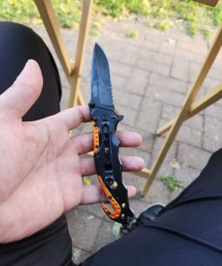 TAC-FORCE Spring Assisted Opening EMT EMS ORANGE Rescue Folding Pocket Knife 30 71HmutmuU5L