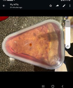 The Perfect Pizza Pack™ - Reusable Pizza Storage Container with 5 Microwavable Serving Trays - BPA-Free Adjustable Pizza Slice Container to Organize & Save Space, Red 1 Pack 44 71HnPkxU3pL