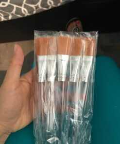 Facial Mask Brush Makeup Brushes Cosmetic Tools with Clear Plastic Handle, 5 Pack (Silver with Yellow Brush) Silver with Yellow Brush 20 71HnUzPd12L