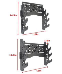 Eforlife Sword Holder Wall Mount Samurai Sword Display Stand Sword Bracket Hanger for Katana Wakizashi and Standard Swords 龍-Dragon 4-Tier 14 71HnhdmecEL
