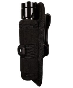 MinChen Tactical Flashlight Holster, 18650 Flashlight Pouch, Stretchy Nylon Pouch Handheld LED Flashlight Holster for Duty Belt Carry Case Holder with 360 Degree Rotatable Clip 14 71Hnm1c1MSL