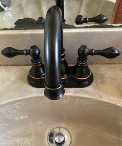 Derengge F-4501-NB 2 Handle Oil Rubbed Bronze Bathroom Sink Faucet with Pop up Drain,cUPC NSF AB1953 25 71Hp5KBN2 L