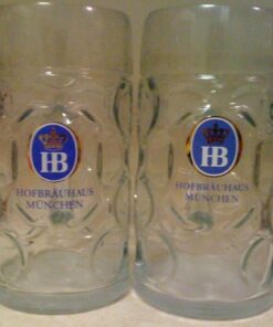 1 Liter HB "Hofbrauhaus Munchen" Dimpled Glass Beer Stein 24 71Hp7IN9IzL