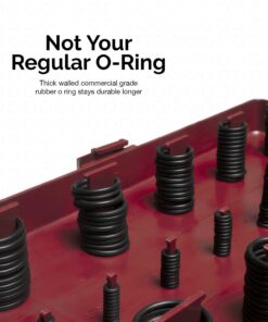 Alternative view of NEIKO 407 Rubber O-Ring Assortment Kit, Buna-N Gasket Sealing Rings and Replacement O-Rings, 32 SAE Sizes, 407-Piece Kit SAE O-Ring, 407 Piece