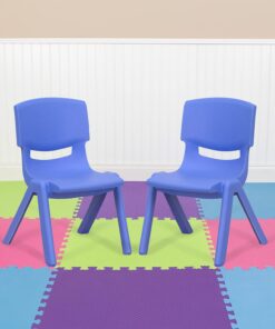 Flash Furniture Whitney 10 Pack Blue Plastic Stackable School Chair with 10.5'' Seat Height Set of 10 9 71HqMkzgEL