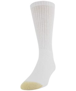 GOLDTOE Men's 656S Cotton Crew Athletic Socks, Multipairs Sport Large 6 White (6-pairs) 18 71HqoF5Hs9L