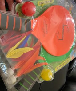 Paddle Ball Game Jazzminton Deluxe with LED Birdie - Indoor/Outdoor Game for Kids, Teens and Adults 24 71Hr4tDwJGL